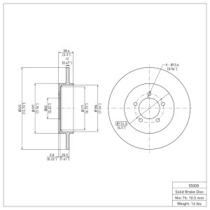 Lincoln Aviator Brake Rotor (1) - Rear - R1 Concepts - Plain - `03-`05